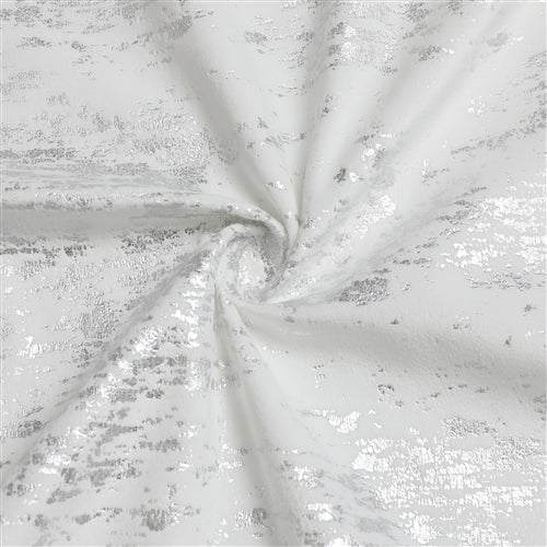 Velvet Tablecloth White Silver Mosaic Print EXTRA WIDE