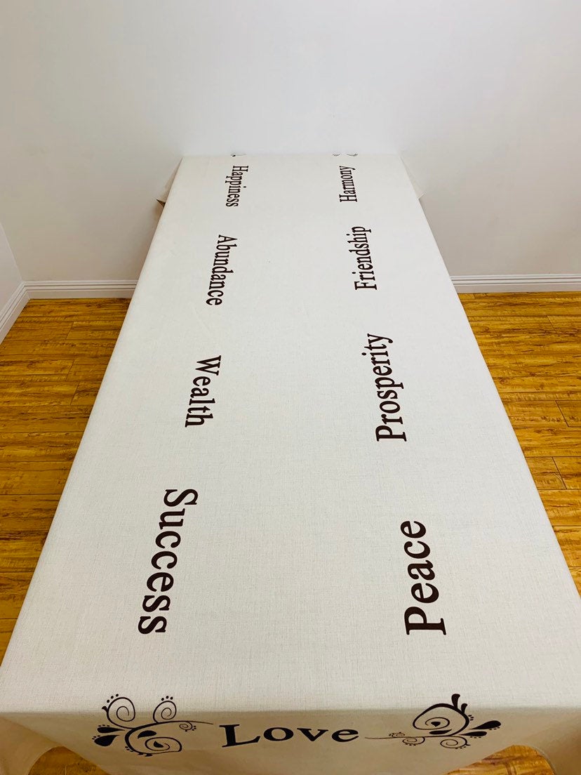 Blessings Tablecloth original design by Broderies de France. - Broderies De France USA