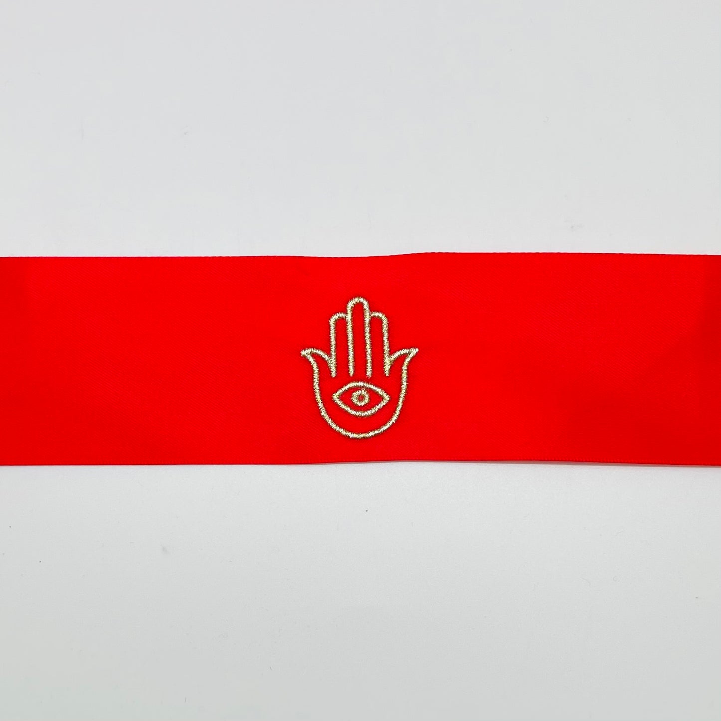 50 Pack Embroidered Hamsa Satin Ribbon for Henna Party 2 x 20" (5 x 50cm)