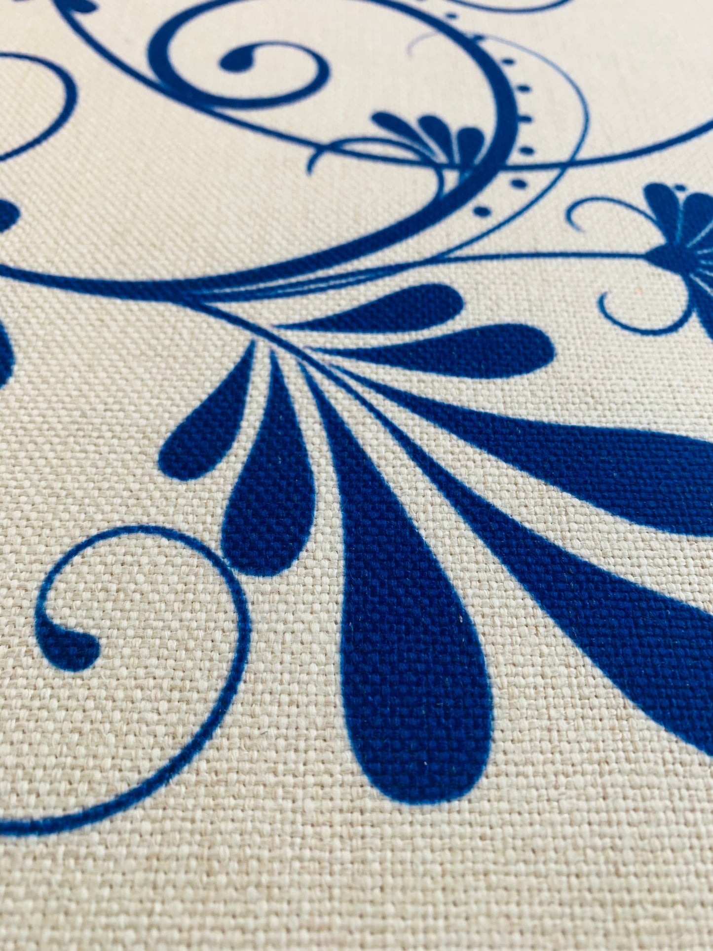 Navy Blue Shalom Aleichem Tablecloth