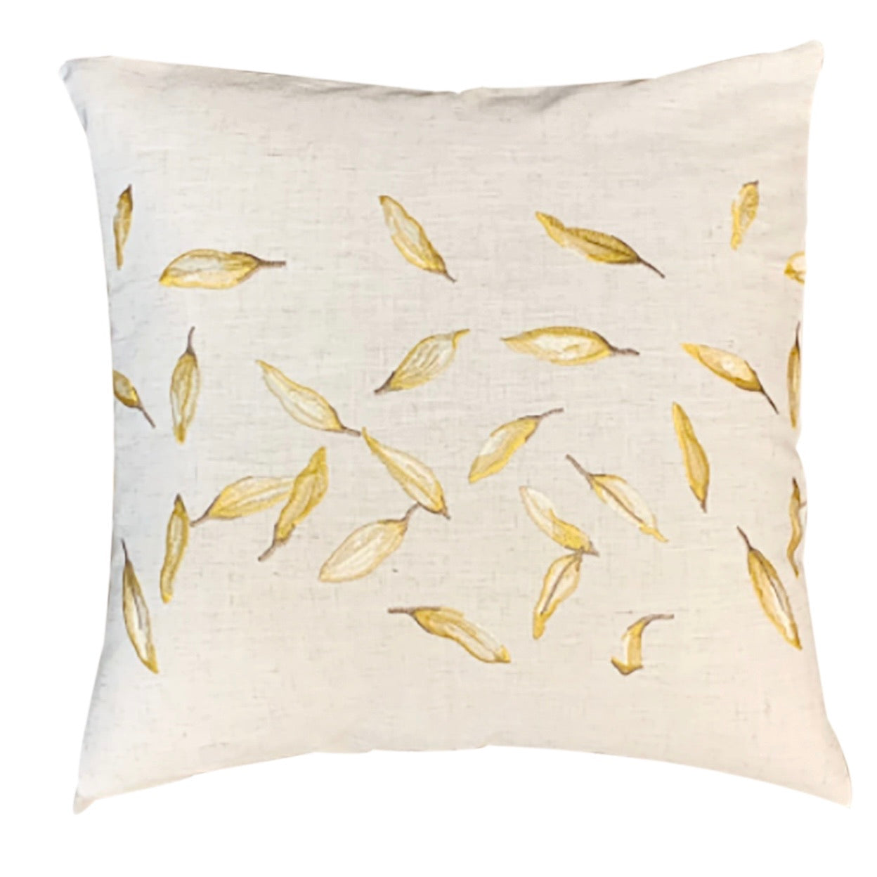 Decorative Embroidered Beige Linen Pillowcases