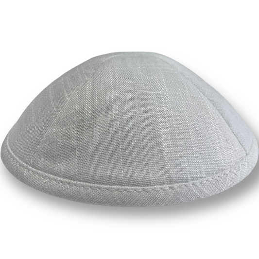 Elegant Linen Yarmulka (Kippah)