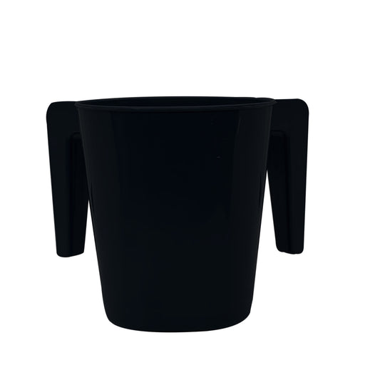 Wash Cup Plastic Black  - 5"H