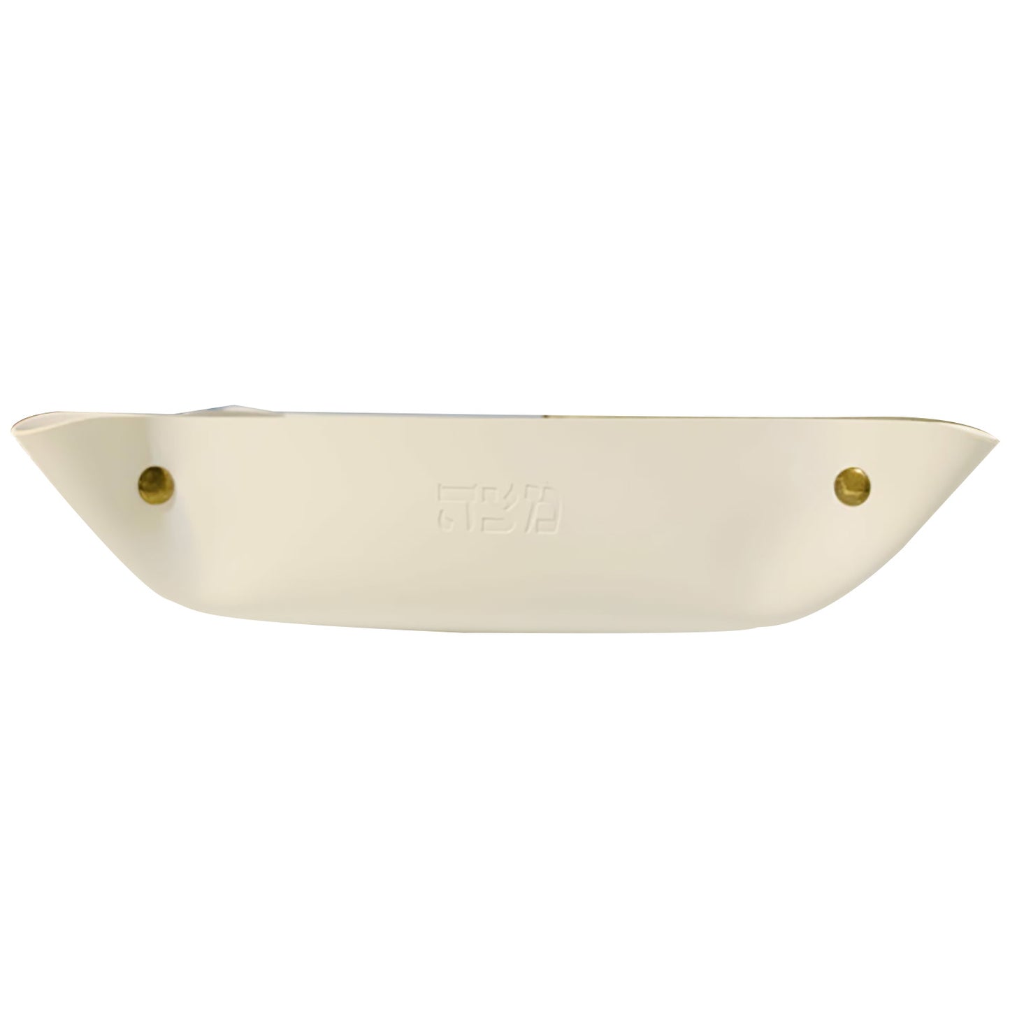 Faux leather folding matzah tray 9.5 x 9.5” White