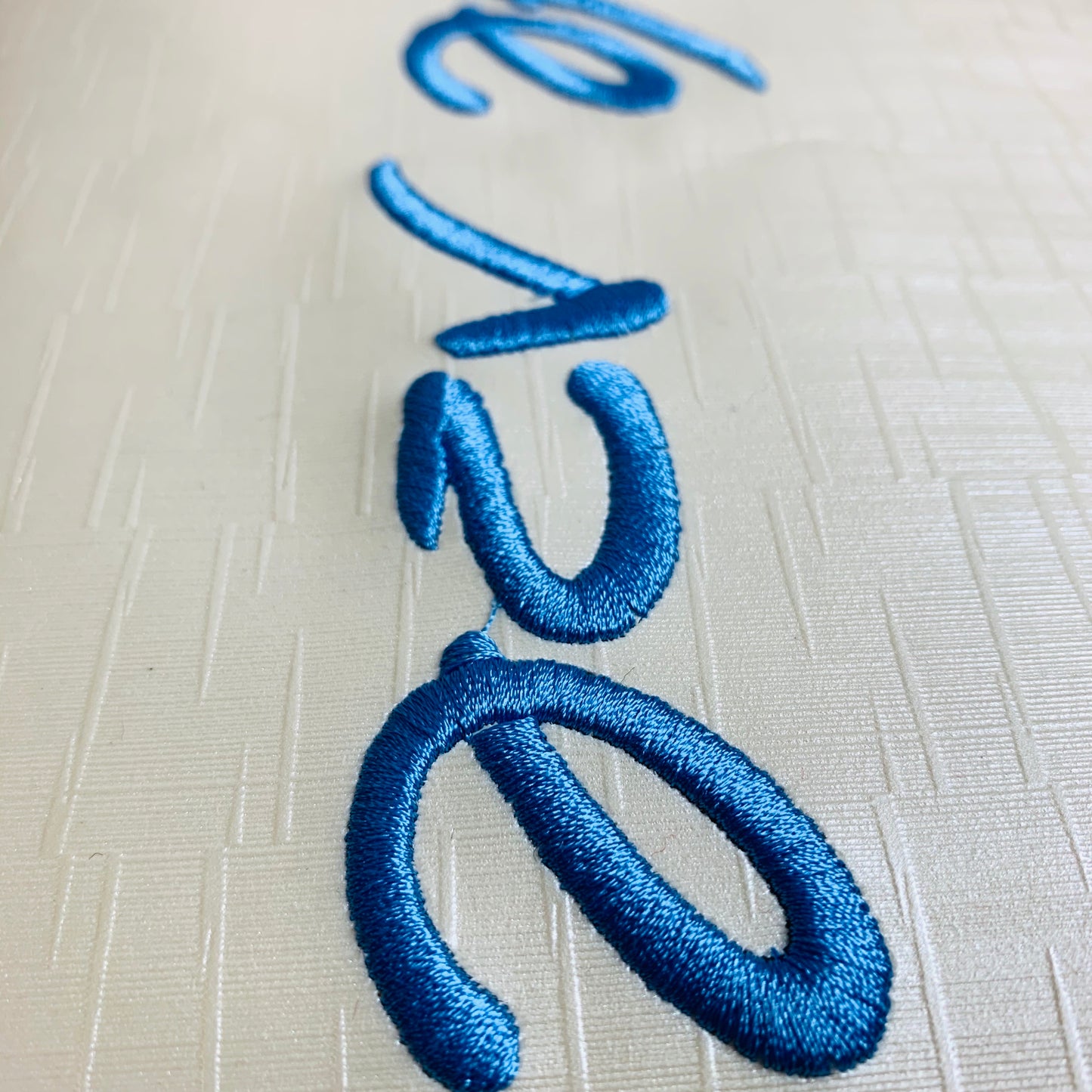 Embroidered Pearl white Vinyl Challah Cover For Shabbos And Holidays