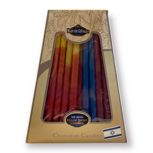 Safed Hanukkah Candles - Multicolors