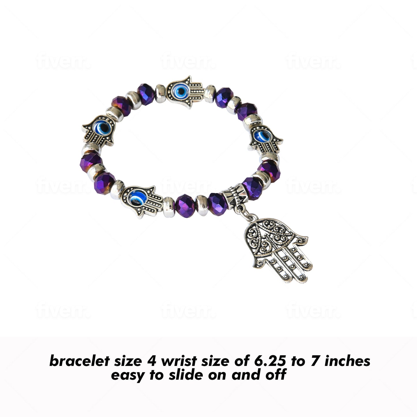 Hamsa evil eye bracelet