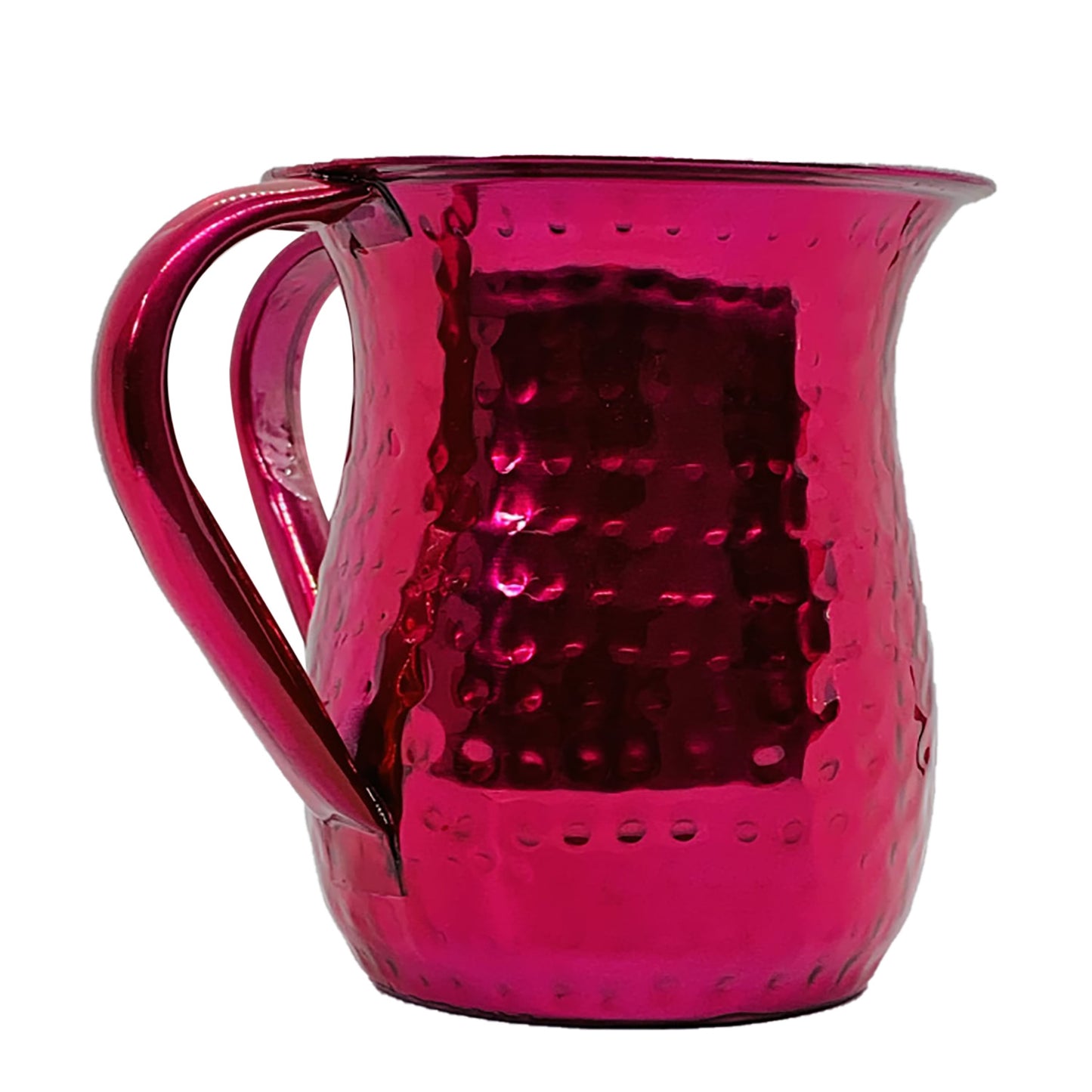 Wash Cup Stainless Steel Hammerad Red- 5.5"H