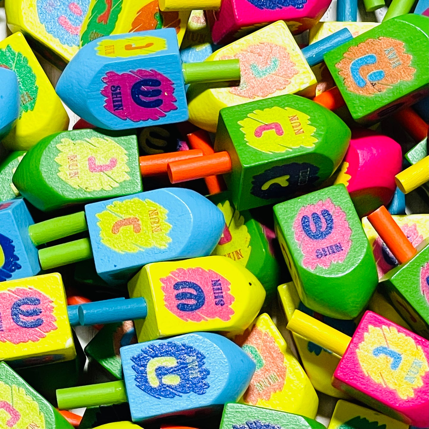 Rainbow Wooden Dreidel