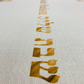 Gold Shabbat Shalom Tablecloth Linen Cotton Blend