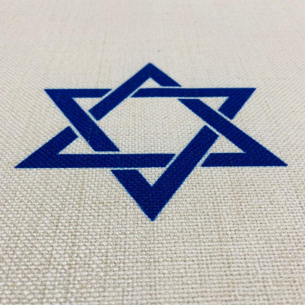 Blue Shabbat Shalom Tablecloth
