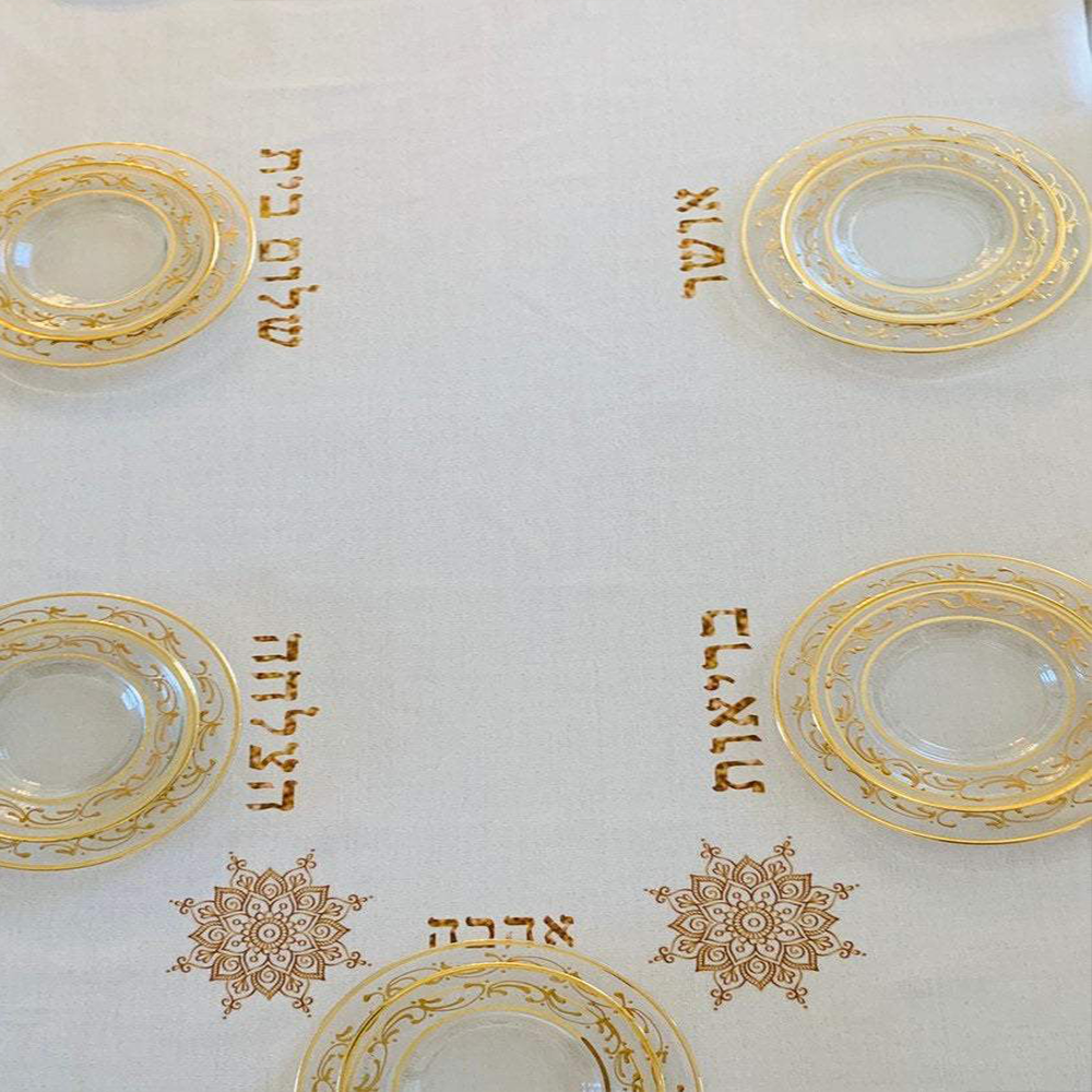Gold Brachot (Blessings). Original Design by Broderies de France