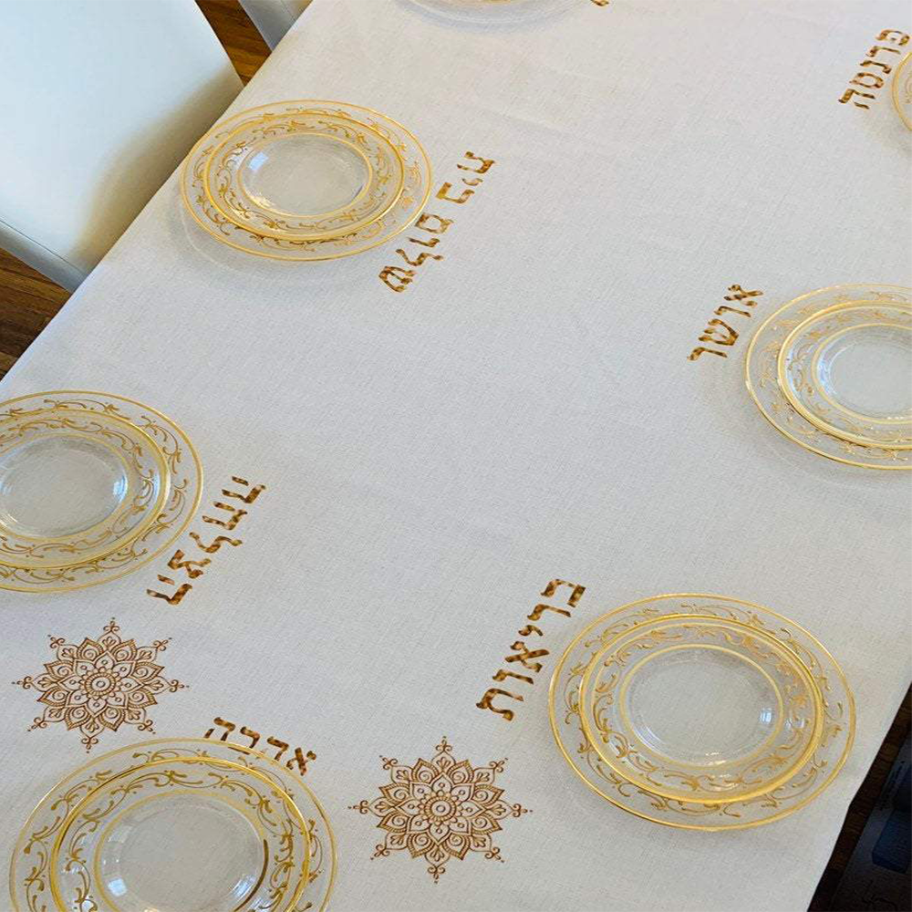 Gold Brachot (Blessings). Original Design by Broderies de France