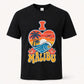I Love Malibu Heart Sunset Tee, Retro California Beach Shirt, Unisex Surf Top