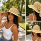 Women's Wide Brim Sun Hat with Bow – UV Protection Summer Beach Hat