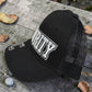 3D Embroidered Security Trucker Hat | Black Mesh Snapback Cap | Bold Security Baseball Hat | Adjustable Tactical Style Hat