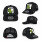 Cactus Patch Trucker Hat | Black Mesh Snapback Cap | Embroidered Desert Cactus Baseball Hat | Adjustable Unisex Outdoor Streetwear Cap