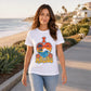 I Love Malibu Heart Sunset Tee, Retro California Beach Shirt, Unisex Surf Top