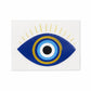 Evil Eye Heat Transfer Decal – Blue & Gold Iron-On Design