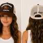 American Cowgirl Trucker Hat | Embroidered Western Mesh Snapback | Yee Haw Rodeo Cap
