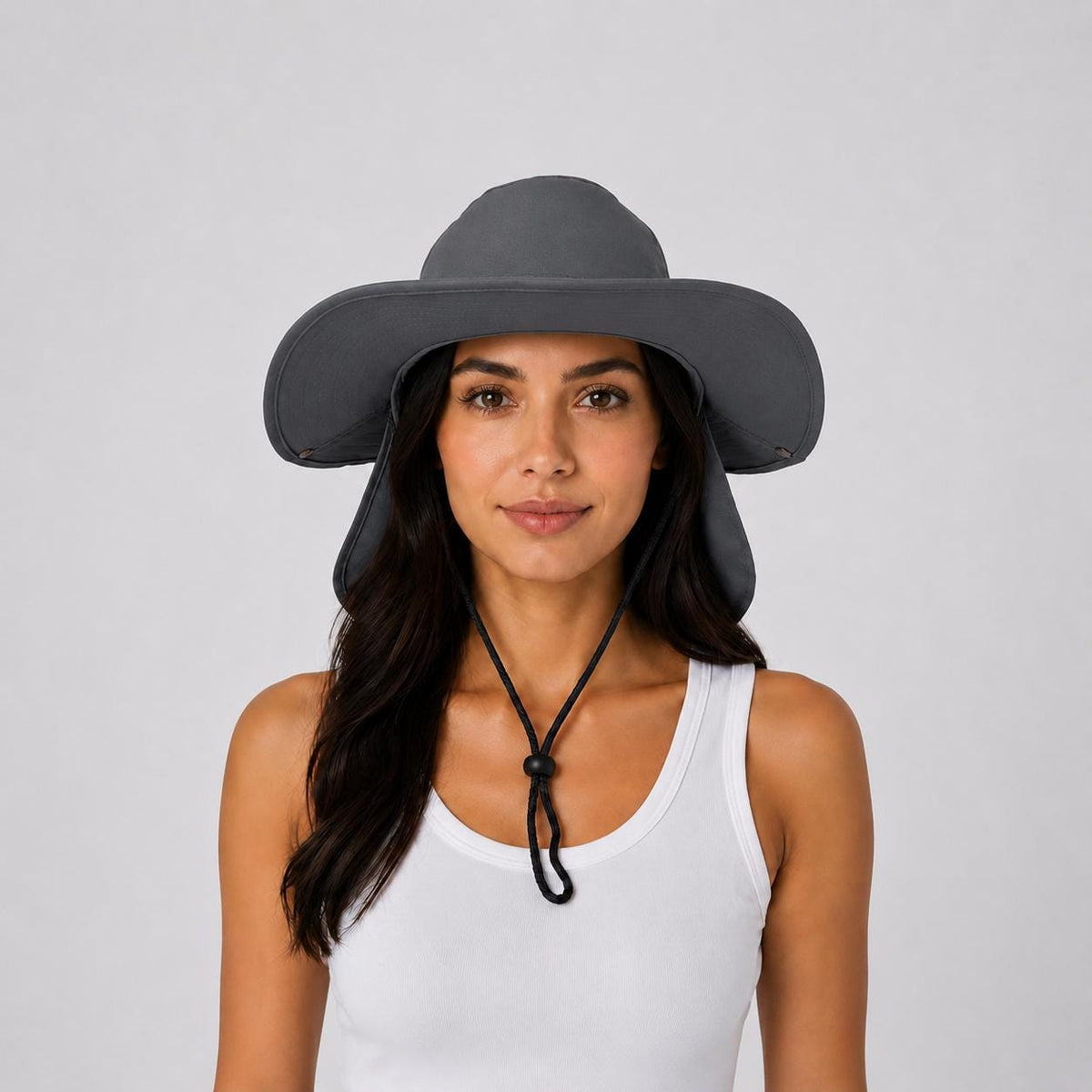 Wide Brim Sun Hat with Neck Flap | UPF 50+ Outdoor Boonie Fishing Hiking Hat
