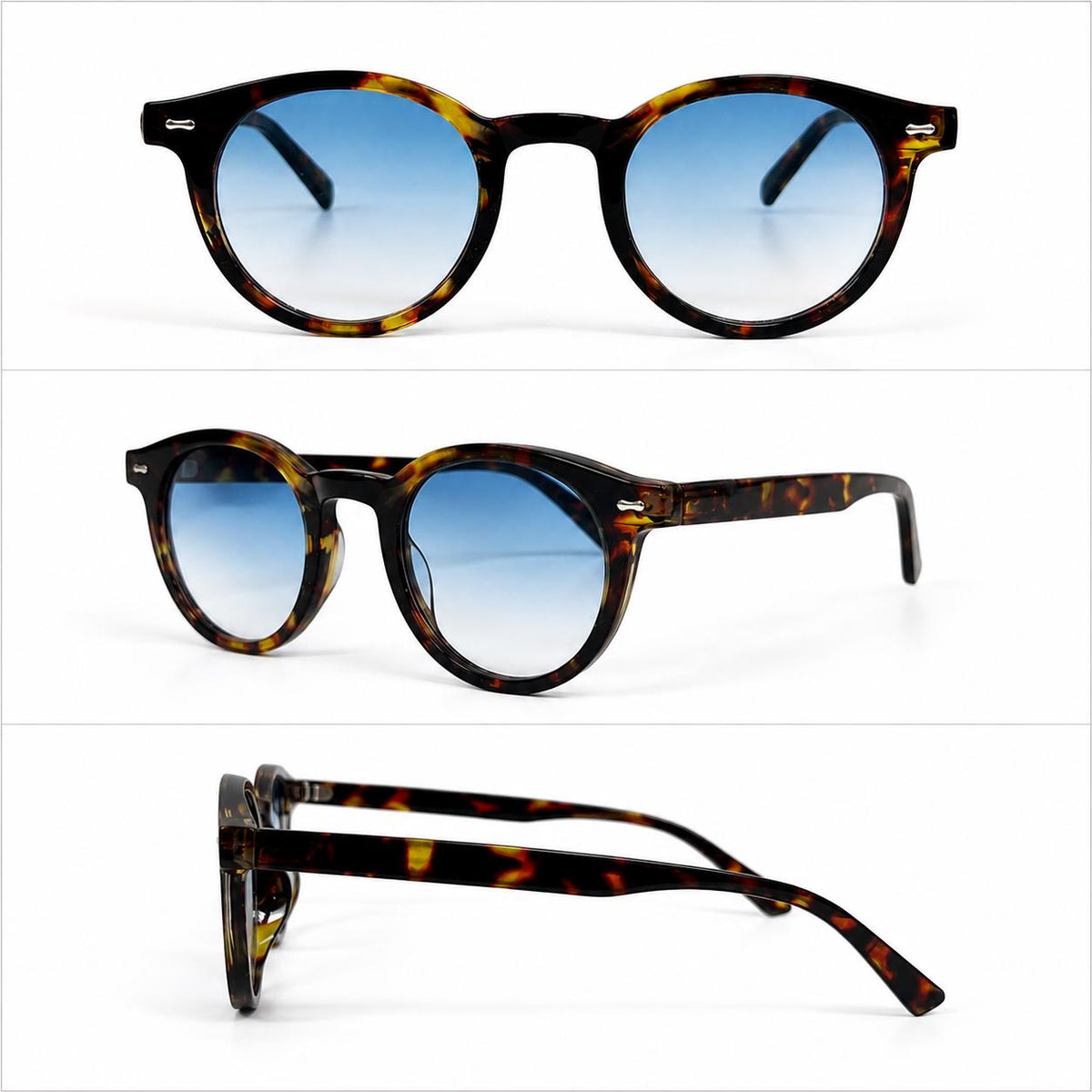 Classic Round Polarized Sunglasses | Vintage Acetate Style | UV400 Unisex Fashion Shades | Chapeau by Jess