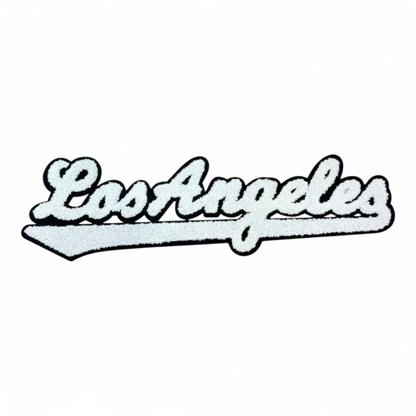 Los Angeles Chenille Varsity Patch – Script Iron-On Applique for Apparel