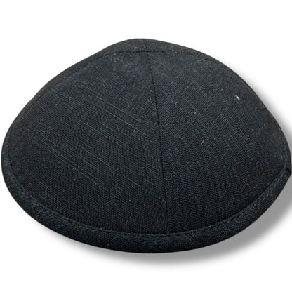 19cm linen kippah with hair clip