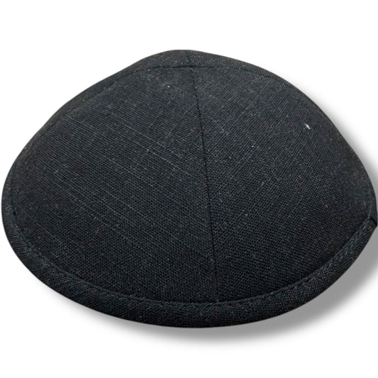 19cm linen kippah with hair clip