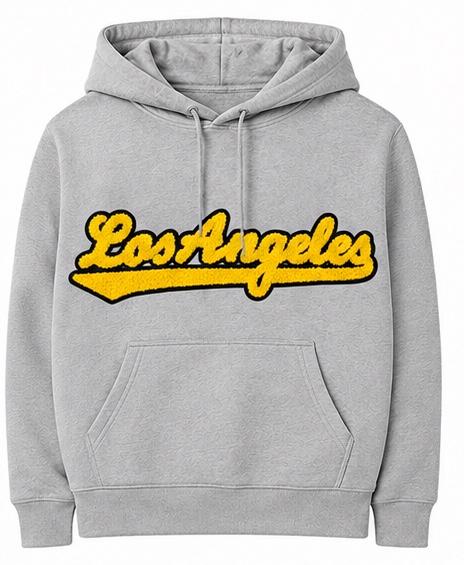 Los Angeles Chenille Varsity Patch – Script Iron-On Applique for Apparel