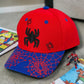 Kids Spider Web Baseball Cap | Red Blue Embroidered Spider Youth Snapback Hat