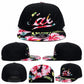 California Floral Snapback Hat | Embroidered Cali Script, Bear Logo, Tropical Brim