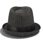 Black Straw Fedora Hat | Lightweight Trilby, Wide Brim, Unisex Summer Vacation Accessory