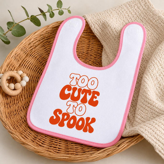Too Cute to Spook Baby Halloween Bib