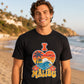I Love Malibu Heart Sunset Tee, Retro California Beach Shirt, Unisex Surf Top
