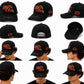 SF Football Helmet Embroidered Snapback Hat | Black Trucker Cap | Game Day Apparel