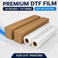 Premium DTF Transfer Film Roll – 24” × 110 Yards | Hot or Cold Peel