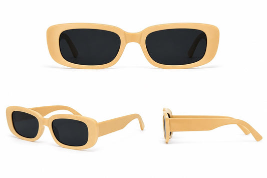 Retro Rectangle Sunglasses | Vintage Thick Frame UV400 Shades | Unisex Fashion Eyewear
