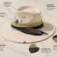 Handcrafted Suede Fedora Hat – Wide Brim Boho Western Style with Feather Band