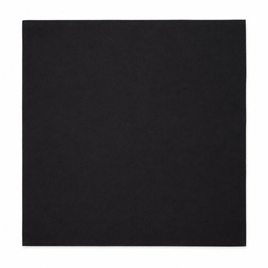 22x22 Solid Black Bandana – Plain Square Headscarf, Neck Scarf, Hair Covering & Fashion Accessory