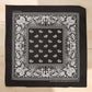 22x22 Cotton Paisley Bandana | Large Western Head Scarf, Neck Scarf