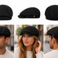 Charcoal Herringbone Newsboy Cap | Classic Tweed Ivy Flat Cap