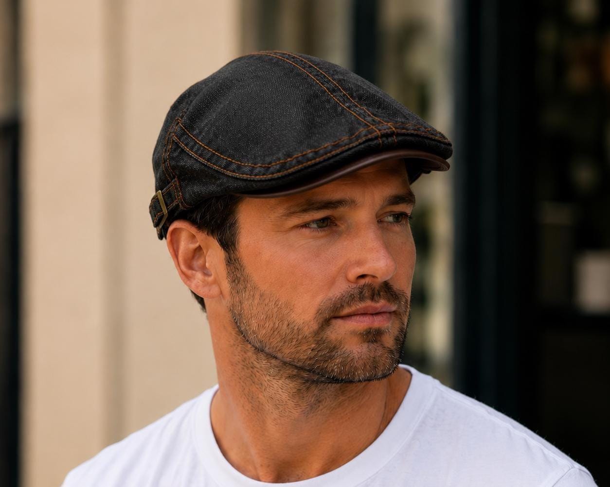 Denim Ivy Flat Cap | Adjustable Vintage Hat