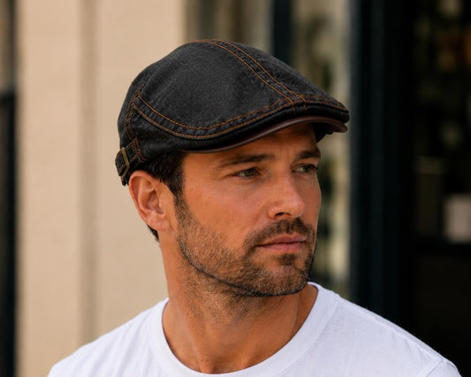 Denim Ivy Flat Cap | Adjustable Vintage Hat