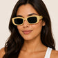 Retro Rectangle Sunglasses | Vintage Thick Frame UV400 Shades | Unisex Fashion Eyewear