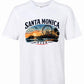 Santa Monica Pier Vintage Graphic T-Shirt | California Beach Sunset Tee | Los Angeles Souvenir Shirt