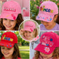 Floral Princess Baseball Cap | Embroidered Crown Toddler Youth Girls Hat