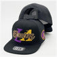 Vintage LA Hustlers Snapback Hat, Embroidered Basketball Cap, Purple Gold Streetwear