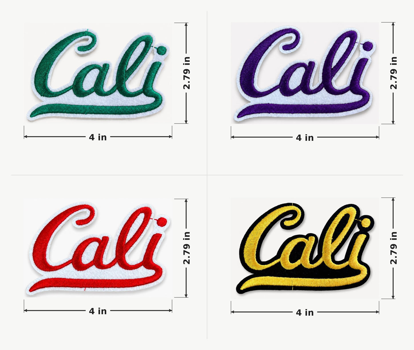 Cali Chenille Iron-On Patch – 4" Embroidered Varsity California Patch For Hats, Hoodies, Jackets & Diy Apparel