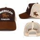 American Cowgirl Trucker Hat | Embroidered Western Mesh Snapback | Yee Haw Rodeo Cap